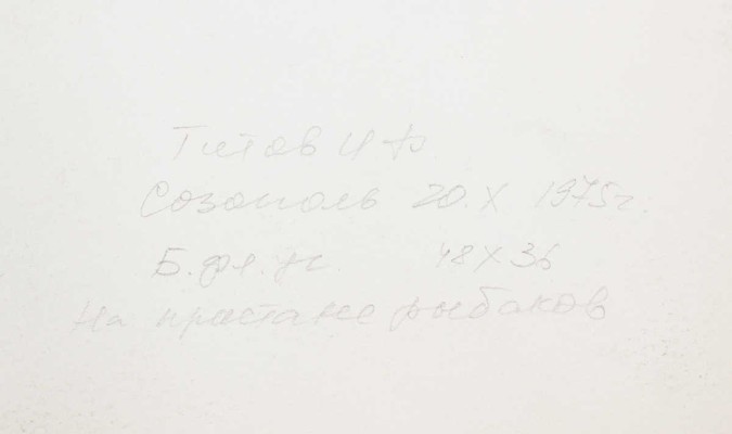 Титов Иван Филиппович.  На пристани рыбаков